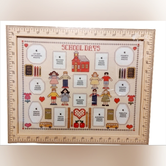 Homestead Designs Inc. School Days Picture Frame 11 x‎ 14 1987 NIP Vintage - Picture 1 of 3